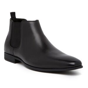 Public Opinion Men’s Chelsea black leather slip on boots